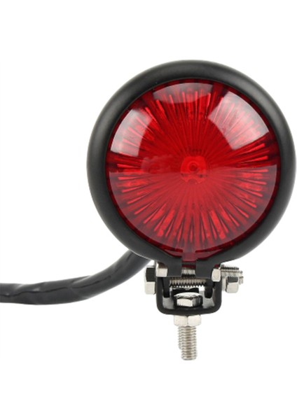 Motosiklet 12V LED Arka Durdurma Arka Lambası Kırmızı Lens Retro Fren Lambası Için (Yurt Dışından)