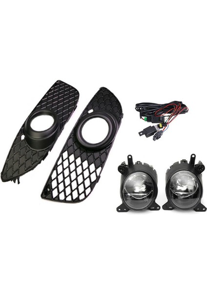 Araba Sis Farları LED Drl Far Sis Lambası Farlar Sis Farları 2008-2014 Için Çerçeve Izgara Kapakları (Yurt Dışından)