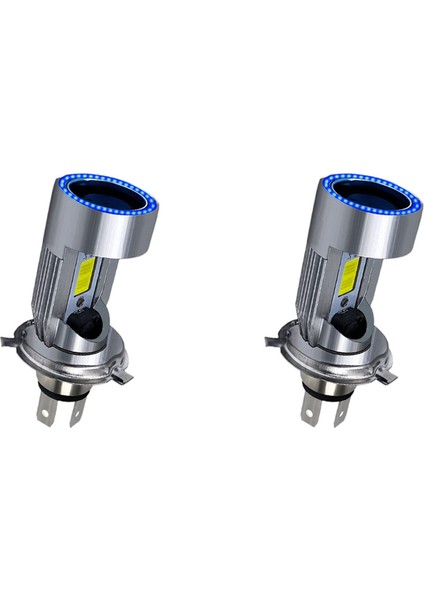 2x H4 LED Far Ampul Motosiklet Hi/lo Işın ile Melek Gözü Gündüz Farı 25 W 3000LM Süper Parlak 6000 K (Yurt Dışından)