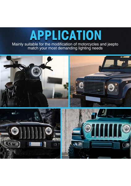 7 Inç LED Far, Yüksek Düşük Huzmeli Projektör Sarı+Beyaz Road Street Glide Ultra Classic Glide V-Star 1100 (Yurt Dışından)