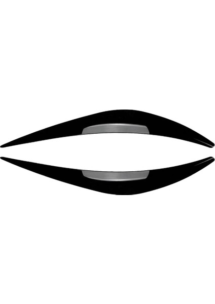 Araba Parlak Siyah Ön Far Kapağı Garnitür Şerit Kaş Kapağı Trim Etiket Q50 2014-2023 Için (Yurt Dışından)