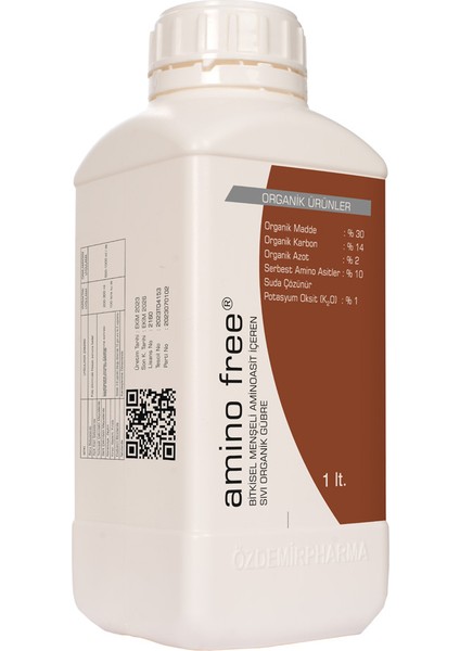 Amino Free (Bitkisel Menşeili Amino Asitli Sıvı Organik Gübre) 1 Lt