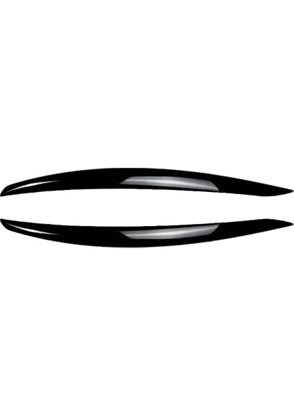 Araba Parlak Siyah Farlar Kaşları Far Trim Çıkartmalar 3 Serisi E90 2005-2012 Aksesuarları (Yurt Dışından)