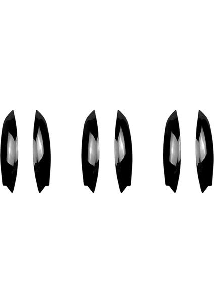 6x Parlak Siyah Farlar Kaşları Göz Kapakları Kapak Kirpik Başkanı Işık Lambası Çıkartmaları Golf 5 Için R32 Mk5 2005 2006 2007 (Yurt Dışından)