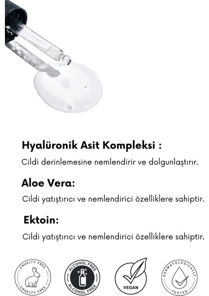 Derin Nemlendirici, Aydınlatıcı ve Bariyer Güçlendirici Hyaluronik Asit Serum