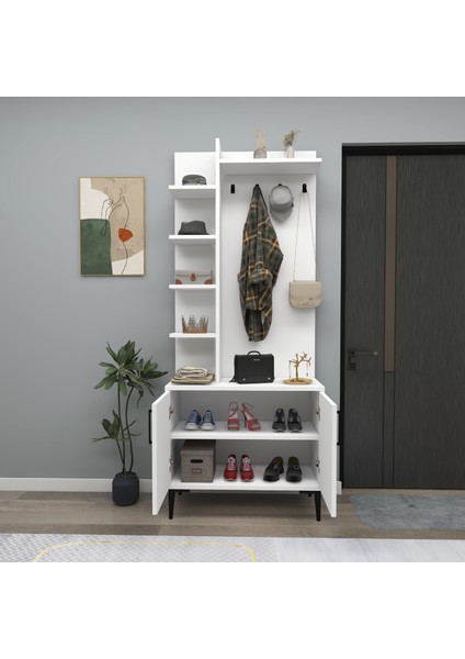 Portmanto, 2 Kapaklı 6 Raflı Askılı, Julendor Portmanto Beyaz modelleri
