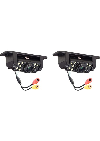 2x Araba Yede Sı Dikiz Ters , 170° Geniş Açılı 9 LED Işıklar Süper Net Gece Görüşü (Yurt Dışından)