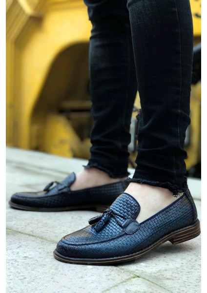 Desenli Deri Püsküllü Erkek Klasik Ayakkabı fiyatları