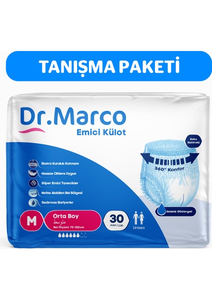 Dr Marco Dr.marco Yetişkin Emici Külot Medium 30 Adet