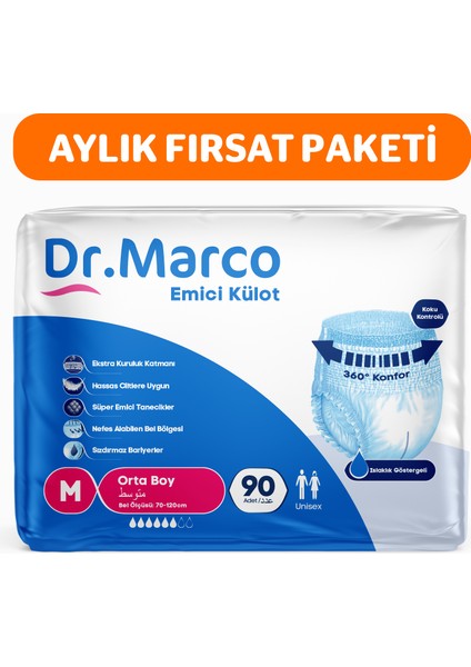 Dr.marco Yetişkin Emici Külot Medium 90 Adet