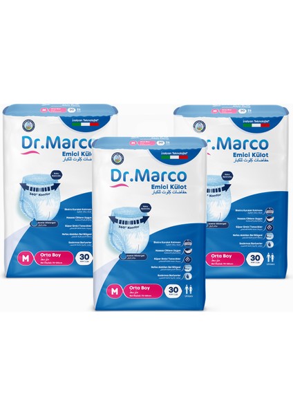 Dr.marco Yetişkin Emici Külot Medium 90 Adet fiyatları