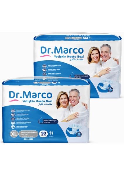 Dr.marco Yetişkin Bel Bantlı Hasta Bezi Ekstra Large 60 Adet fiyatları
