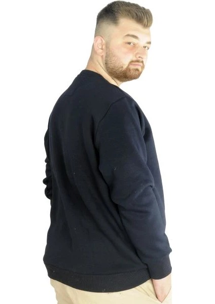 Erkek Sweatshirt Bisiklet Yaka Basic 20131 Lacivert modelleri