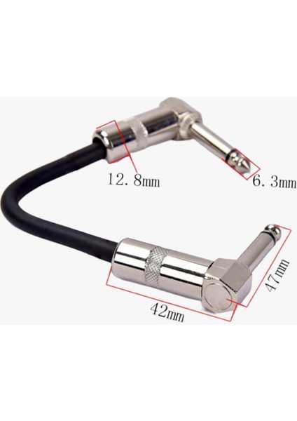 Pedal Bağlantı Kablosu Pedal Ara Kablosu Çift Jaklı L/L 3 Adet