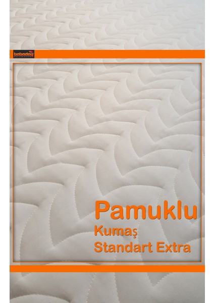 Extra Standart Dolgu 90X190 Yatak Alezi 245GR./M2 Kapitoneli Fitted Tam Sarar 90X190 Pamuk Kumaş