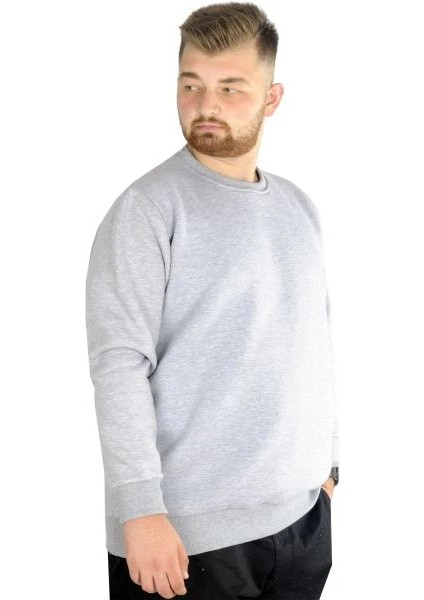 Erkek Sweatshirt Bisiklet Yaka Basic 20131 Grimelanj