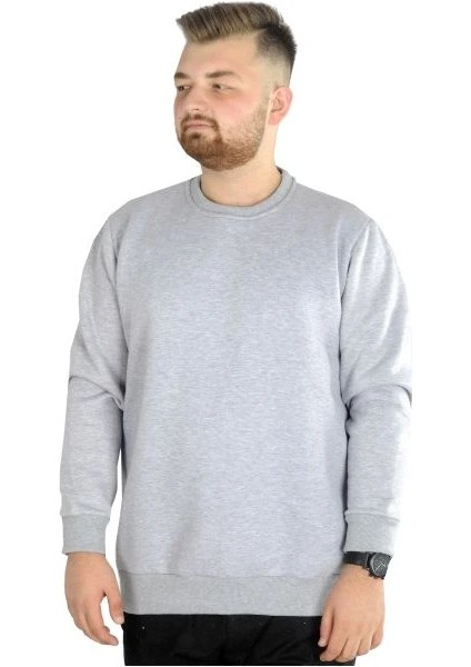 Erkek Sweatshirt Bisiklet Yaka Basic 20131 Grimelanj