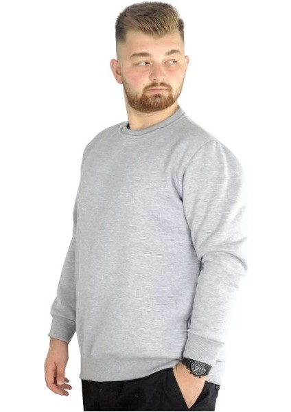 Erkek Sweatshirt Bisiklet Yaka Basic 20131 Grimelanj