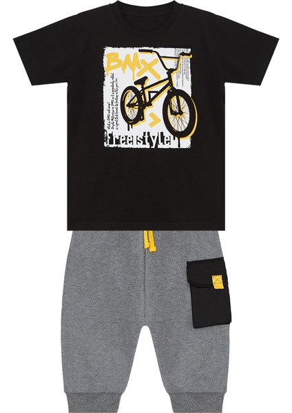 Bisiklet Erkek Çocuk T-Shirt Kapri Şort Takım modelleri
