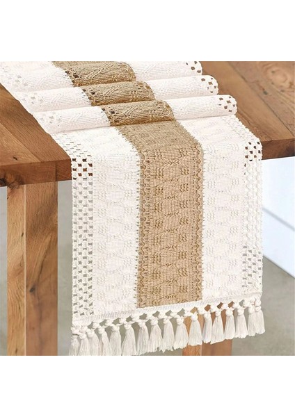 Iskandinav Ins Masa Koşucu Ev Dekor Çiftlik Evi Makrome Masa Koşucu Püsküller ile Masa Uzun Masa Örtüsü Çay Masası Havlusu (Yurt Dışından) modelleri