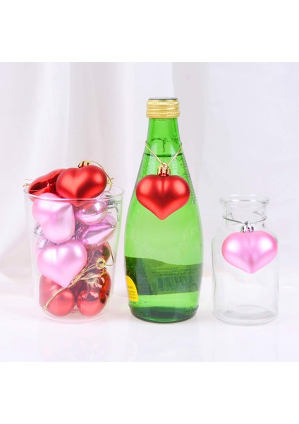 Xin Yue Zhang 36 Parça Kalp Süsleri Kalp Şekilli Gün Süslemeleri Ağaç Süsleri Yeni Yıl Tatil Evi Partisi Dekoru Için Mat Kalp Dekor Süsler, 2 Tür (Kırmızı, Pembe) (Yurt Dışından) indirimleri