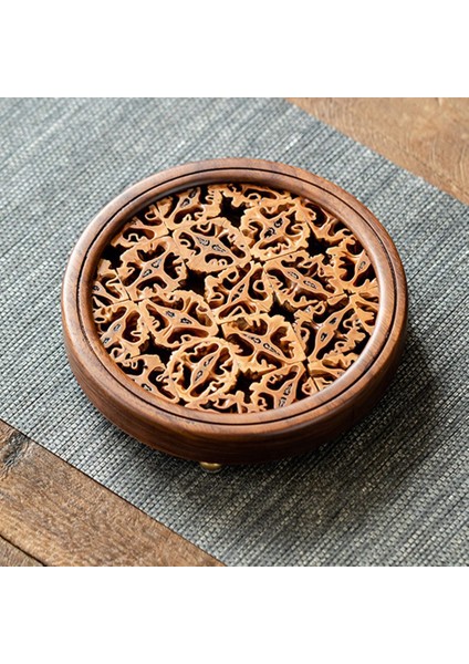 Xin Yue Zhang Yuvarlak Içi Boş Çay Tepsisi Ceviz Pot Tutucu Tabanı Retro Çay Pedi Bardak Tutucu Isı Yalıtım Pedi L (Yurt Dışından) fiyatları