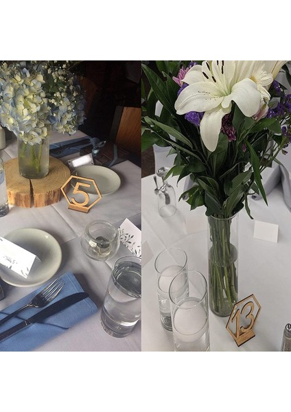 Xin Yue Zhang Ahşap Masa Numarası Düğün Resepsiyonu Escort Kart Tutucu Ülke Parti Düğün Dekorasyon Numarası Blok Standı Tabanı ile (Yurt Dışından) fırsatları