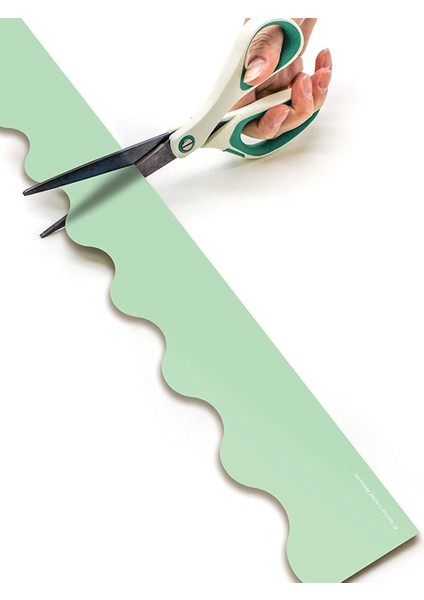 Xin Yue Zhang Nane Yeşili Taraklı Haddelenmiş Kenar Etiket Trim - 50FT - Bülten Tahtalarını, Duvarları, Masaları, Pencereleri, Kapıları, Okulları, Ofisleri Süsleyin (Yurt Dışından) fırsatları