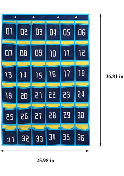 Xin Yue Zhang 36 Numaralı Cepler Grafik Cep Telefonu Asılı Saklama Çantası Asılı Organizatör Sınıf Cep Telefonu Hesap Makinesi Tutucular (Yurt Dışından)
