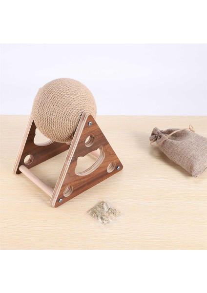 Oyuncaklar Scratcher Sisal Halat Topu Tırmalama Sonrası Ahşap Standı Anti-Scratch Scratcher Kediler Için Çivileri Keskinleştirin, C (Yurt Dışından)
