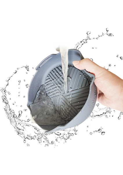 Xin Yue Zhang Yeniden Kullanılabilir Silikon Hava Fritöz Astar Sepeti Kare Hava Fritöz Pot Tepsi Airfryer Aksesuarları Için Isıya Dayanıklı Gıda Pişirme C (Yurt Dışından)