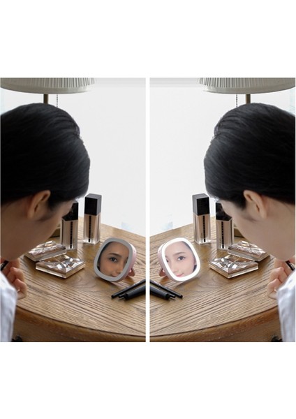 Xin Yue Zhang Taşınabilir Kozmetik Ayna Yeni LED Lamba Kozmetik Ayna Taşınabilir Şarj Edilebilir LED Lamba Kozmetik Ayna, Mavi (Yurt Dışından) modelleri