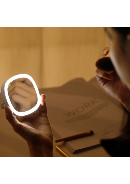 Xin Yue Zhang Taşınabilir Kozmetik Ayna Yeni LED Lamba Kozmetik Ayna Taşınabilir Şarj Edilebilir LED Lamba Kozmetik Ayna, Mavi (Yurt Dışından) fırsatları