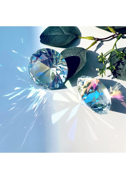 Xin Yue Zhang 2 Adet 50 Mm/2 Inç Ab Renkli Yönlü Gökkuşağı Paperweight Kristal Ev Ofis Dekor ve Düğün Hediyeleri Için (Yurt Dışından) fiyatları