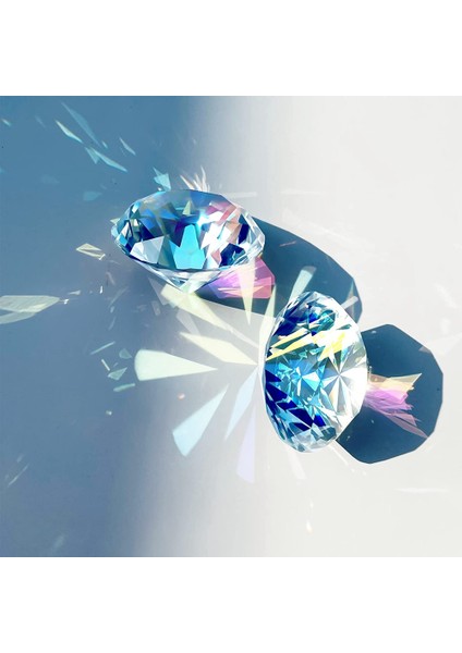 Xin Yue Zhang 2 Adet 50 Mm/2 Inç Ab Renkli Yönlü Gökkuşağı Paperweight Kristal Ev Ofis Dekor ve Düğün Hediyeleri Için (Yurt Dışından) indirimleri