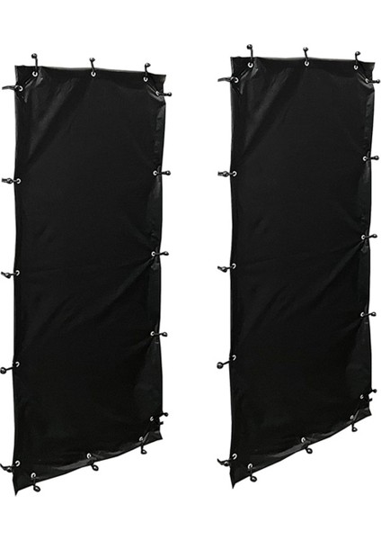 2 Adet Hava Koşullarına Dayanıklı Perde Seti, Ahşap Döken Polyester Panel Perde 70X185 cm Ahşap Raf Için Uygun (Yurt Dışından)