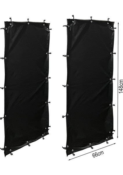 2 Adet Hava Koşullarına Dayanıklı Perde Seti, Ahşap Döken Polyester Panel Perde 70X185 cm Ahşap Raf Için Uygun (Yurt Dışından)