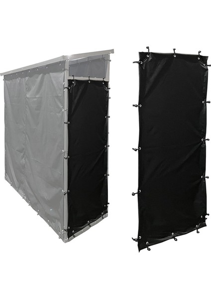 2 Adet Hava Koşullarına Dayanıklı Perde Seti, Ahşap Döken Polyester Panel Perde 70X185 cm Ahşap Raf Için Uygun (Yurt Dışından)