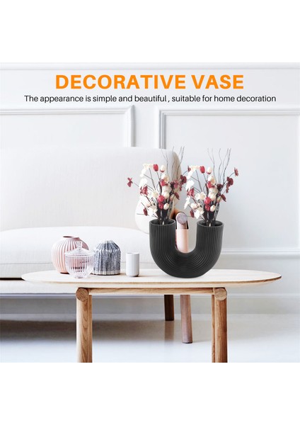 Xin Yue Zhang U Şekli Vazo Estetik Çiçek Vazo Modern Kurutulmuş Çiçekler Reçine Saksı Cachepot Çiçekler Ofis Ev Dekorasyon Için B (Yurt Dışından) indirimleri