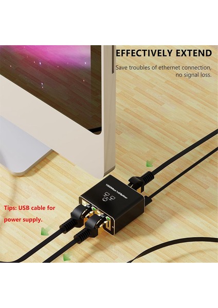 Cat5/5e/6/7/8 Kablo Yönlendiricileri ve Daha Fazlası Için Ethernet Ayırıcı 1'i 2 Arada Yüksek Hızlı 1000MBPS RJ45 Ayırıcı Adaptör (Yurt Dışından)