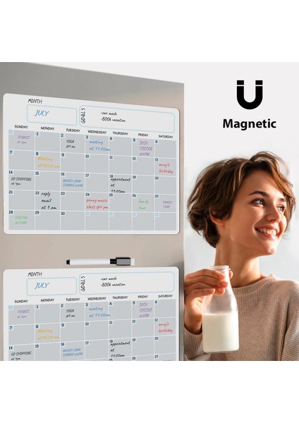 Ξ Ny Ue Zhang A3 Manyetik Beyaz Tahta Kuru Silme Takvim Seti Beyaz Tahta Haftalık Planlayıcısı Buzdolabı Buzdolabı Mutfak Ev 17X12 Inç (Yurt Dışından) indirimleri