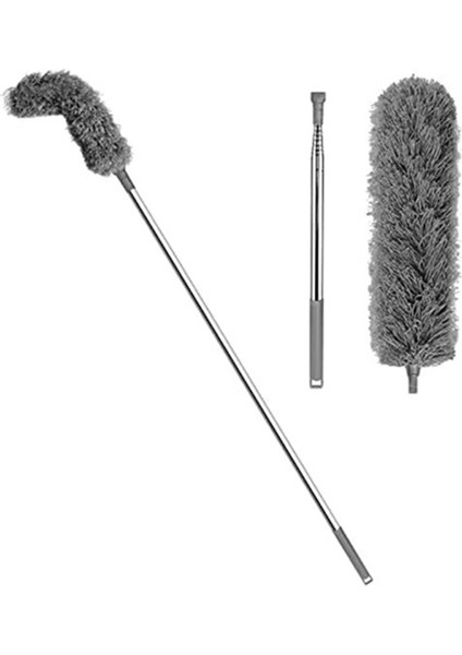 2 Adet Oluk Temizleme Fırçası Çatı Kaplama Aracı Teleskopik Uzatılabilir Kutup 8.2ft Koruma Temizleyici Aracı Kolay Kaldır Bırakın, Gri (Yurt Dışından)