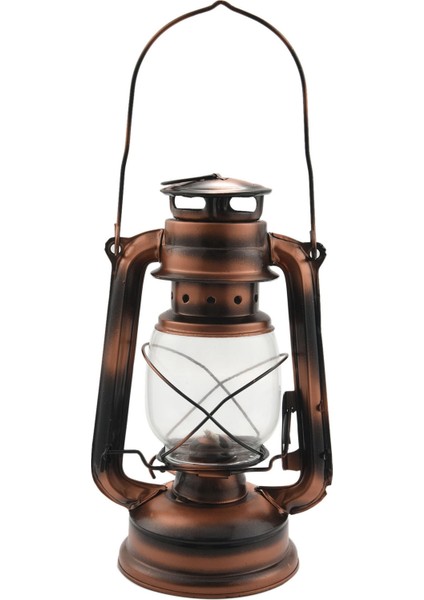 Xin Yue Zhang 25 cm Demir Antik Bronz Yağ Fenerler (Kapak) Nostaljik Taşınabilir Açık Kamp Lambası Sızdırmaz Mühür Açık Kamp Işık (Yurt Dışından)