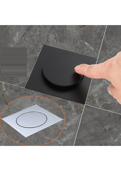 Xin Yue Zhang Kare Duş Yer Sifonu, Duş Yer Sifonu Kiti, Açılır Fonksiyonlu Lavabo Durdurucu, Koku Korumalı Duş Kanalı (Yurt Dışından)