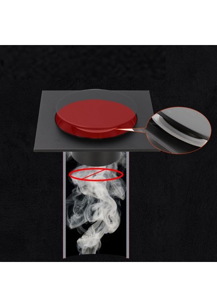 Xin Yue Zhang Kare Duş Yer Sifonu, Duş Yer Sifonu Kiti, Açılır Fonksiyonlu Lavabo Durdurucu, Koku Korumalı Duş Kanalı (Yurt Dışından)
