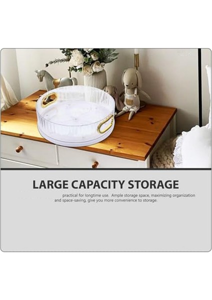 Parfüm Tepsisi Makyaj Tembel Susans 360 Dönen Makyaj Organizatör El Yuvarlak Şeffaf Parfüm Tepsisi Dekoratif (Yurt Dışından) fiyatları