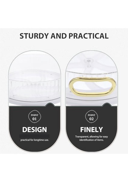 Parfüm Tepsisi Makyaj Tembel Susans 360 Dönen Makyaj Organizatör El Yuvarlak Şeffaf Parfüm Tepsisi Dekoratif (Yurt Dışından) fırsatları