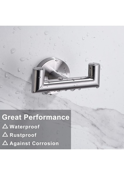 Xin Yue Zhang Banyolar Için Havlu Kancaları, Mutfak Banyo Için Fırçalanmış Nikel Havlu Kancası, Havlu Asmak Için, Mont, Sünger, Giysi Gümüş (Yurt Dışından) fiyatları