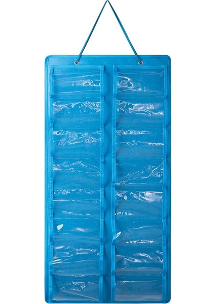 Xin Yue Zhang Gözlük Organizatör Güneş Gözlüğü Organizatör Depolama Asılı Çanta Güneş Gözlüğü Gözlük Ekran Duvar Montaj Organizatör Mavi (Yurt Dışından)