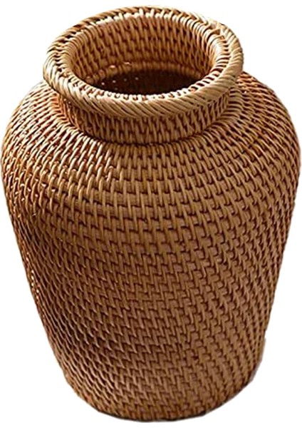 Xin Yue Zhang Rattan Dokuma Vazo Sanat Vazo Moda Masa Üstü Dekorasyon Bitkiler Saksı Ev Dekor Için Hevesli Saksı (Yurt Dışından)